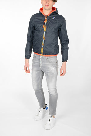 hooded reversible jacket