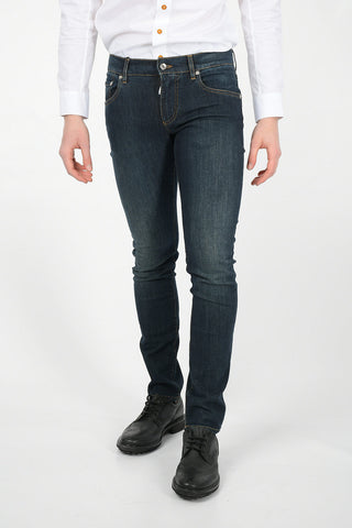 Delave Effect 5 Pocket Skinny Fit Jeans 16 Cm