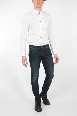 Delave Effect 5 Pocket Skinny Fit Jeans 16 Cm