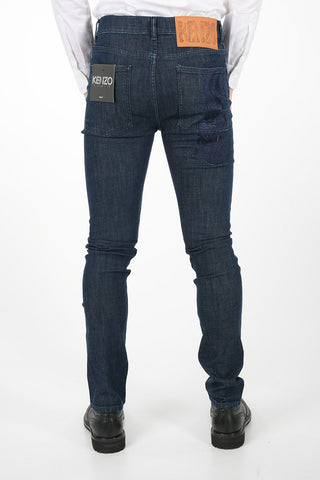Stretch Cotton Skinny Fit Jeans with Belt Loops 16 Cm