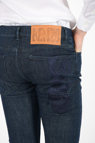 Stretch Cotton Skinny Fit Jeans with Belt Loops 16 Cm