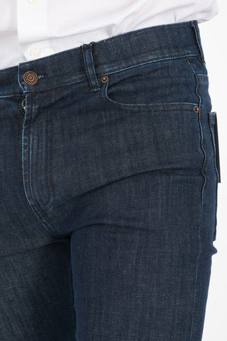 Stretch Cotton Skinny Fit Jeans with Belt Loops 16 Cm