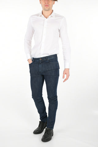Stretch Cotton Skinny Fit Jeans with Belt Loops 16 Cm