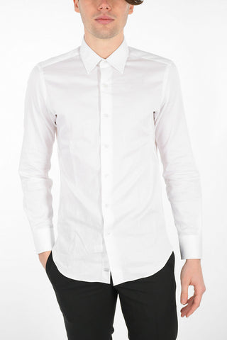 Cotton Spread Collar Shirt