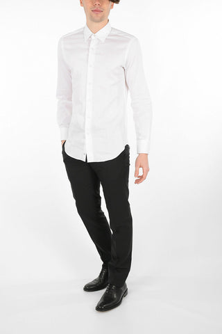 Cotton Spread Collar Shirt