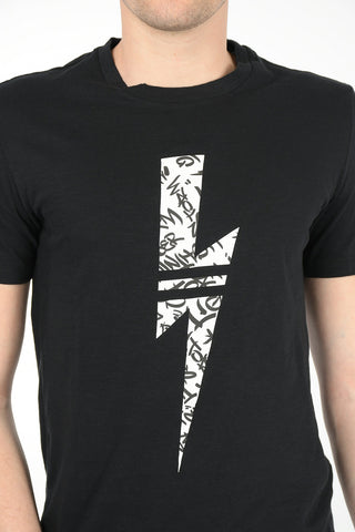 Cotton GRAFFITI THUNDERBOLT Loose Fit T-Shirt