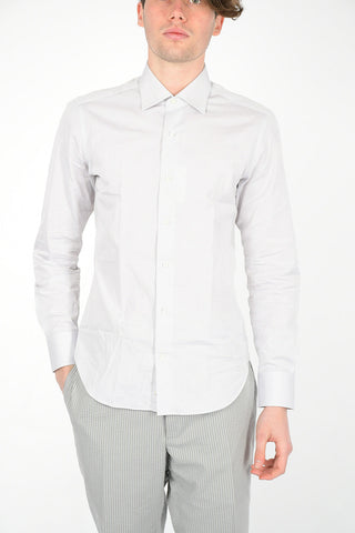 Cotton Slim Fit Spread Collar Shirt