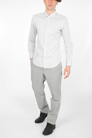 Cotton Slim Fit Spread Collar Shirt
