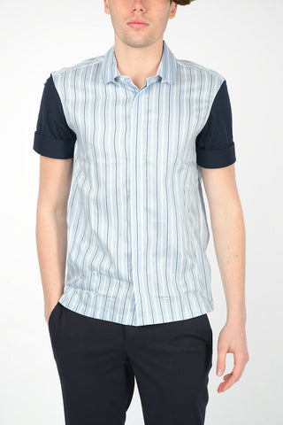 Short Sleeve Loose Fit Shirt with Hidden Closure