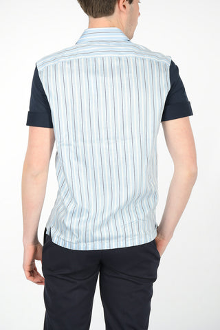 Short Sleeve Loose Fit Shirt with Hidden Closure