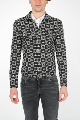 Monogram Denim Jacket with Flap Pockets