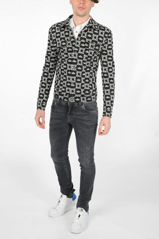 Monogram Denim Jacket with Flap Pockets