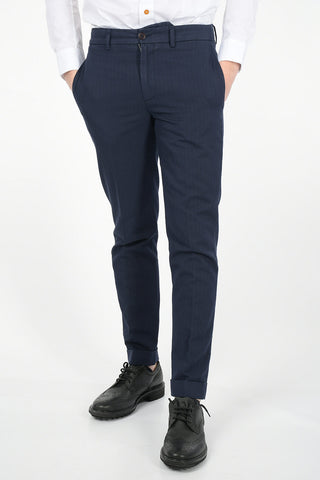 Cotton and Linen DOVER Stright Fit Pants with Jetted Pockets