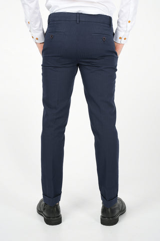 Cotton and Linen DOVER Stright Fit Pants with Jetted Pockets