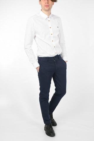 Cotton and Linen DOVER Stright Fit Pants with Jetted Pockets