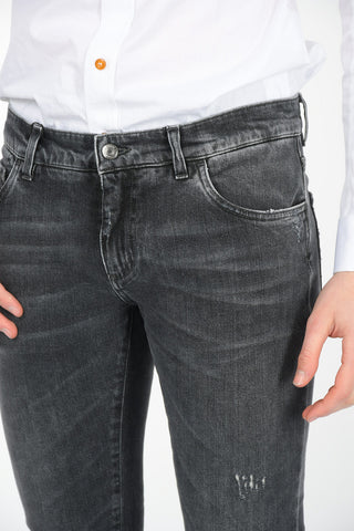Stretch Cotton Slim Fit Jeans 15 Cm