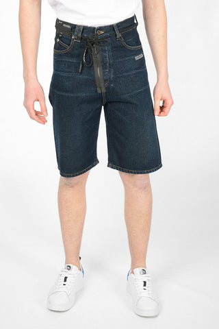 Bermuda crop crotch in denim