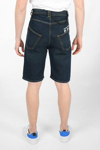 Bermuda crop crotch in denim