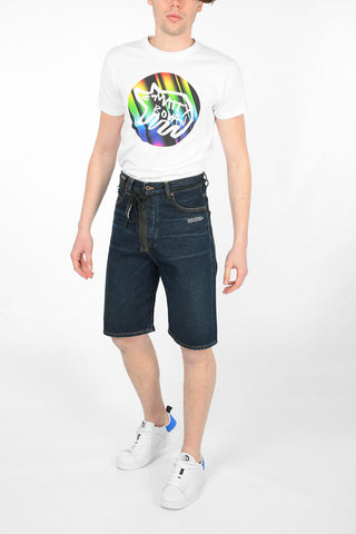 Bermuda crop crotch in denim