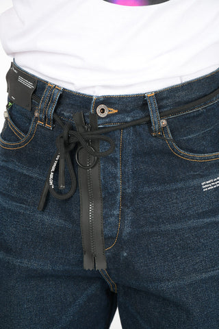 Bermuda crop crotch in denim