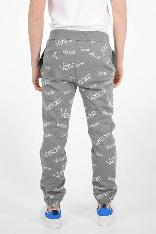 Monogram Cotton Jetted Pocket Joggers 