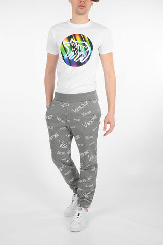Monogram Cotton Jetted Pocket Joggers 