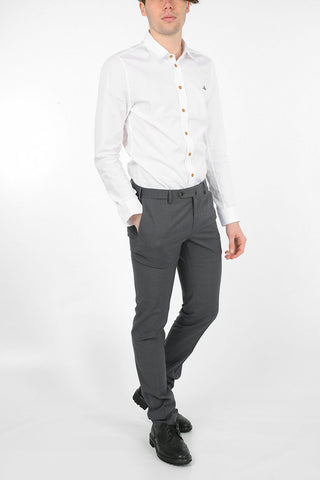 Super 100's Super Slim Fit plain hem trousers