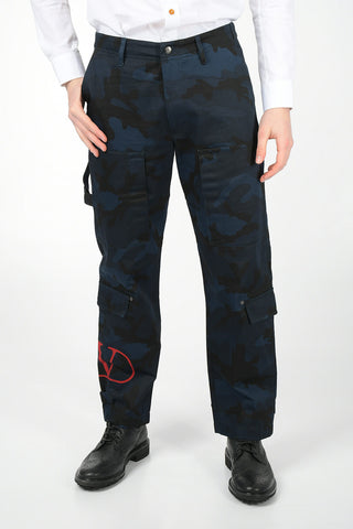 Camouflage Cargo Pants with Belt Loops
