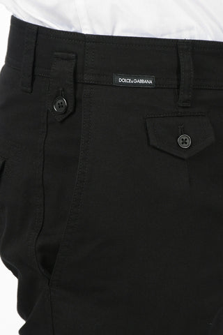 Cotton Cargo Pants with Ankle Zip