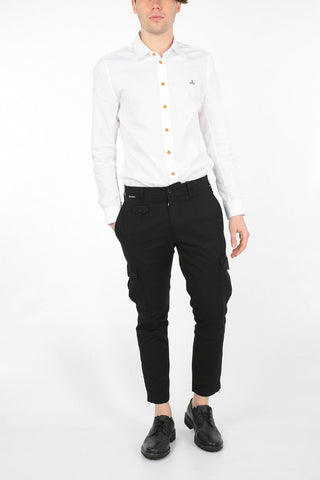 Cotton Cargo Pants with Ankle Zip