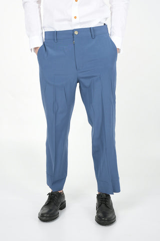 No Hem Wide Leg Pants with Belt Loops
