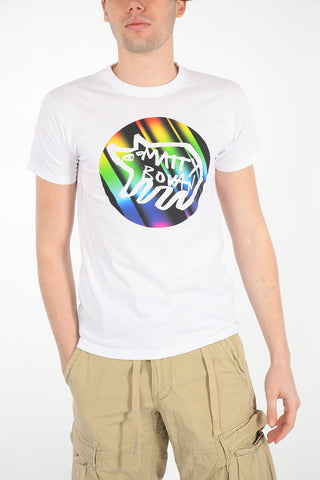 T-Shirt Girocollo in Cotone Stretch con Stampa