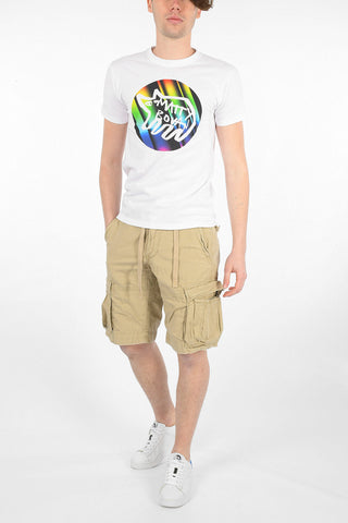 T-Shirt Girocollo in Cotone Stretch con Stampa