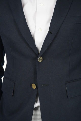 flap pocket HECTOR EMBROIDERY 3-button blazer