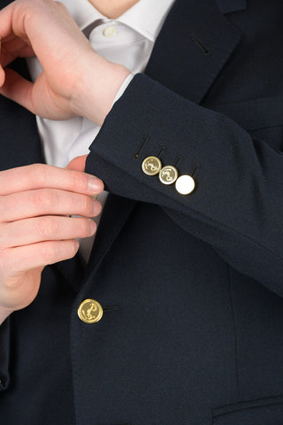 flap pocket HECTOR EMBROIDERY 3-button blazer