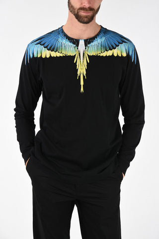 Long Sleeve Wings Print T-Shirt