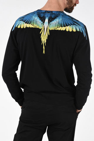 Long Sleeve Wings Print T-Shirt
