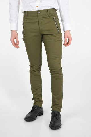 Slim Fit Pants with Zipped Pockets