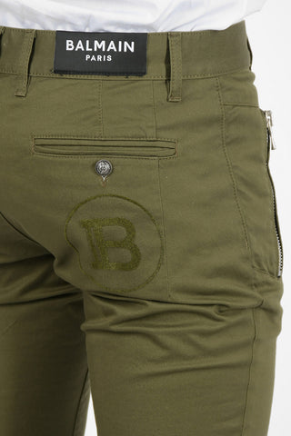 Slim Fit Pants with Zipped Pockets