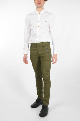 Slim Fit Pants with Zipped Pockets