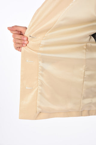 3 Button Leather Blazer