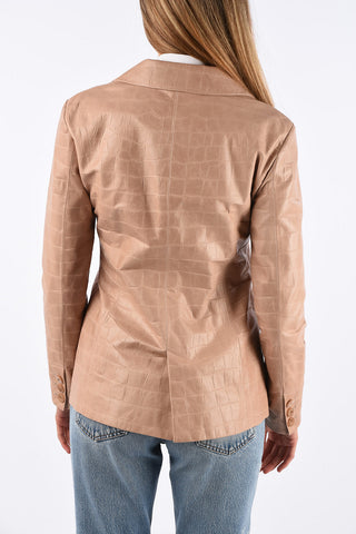 Croco Printed 3 Button Blazer