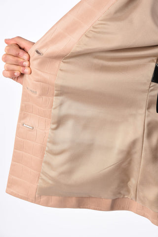 Croco Printed 3 Button Blazer
