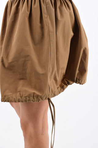 Bubble Mini Skirt with Drawstring
