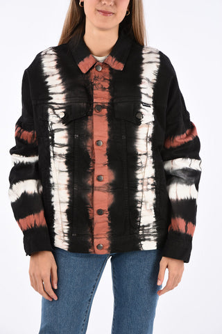 Tie Dye Effect Denim Jean Jacket