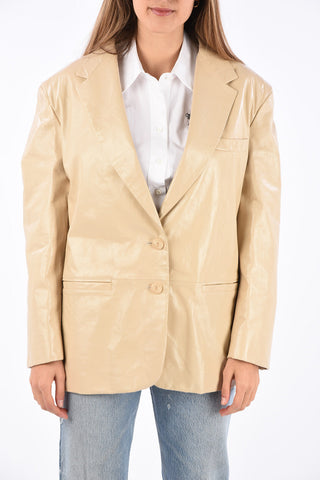 2 Button Leather Blazer