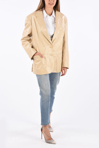 2 Button Leather Blazer