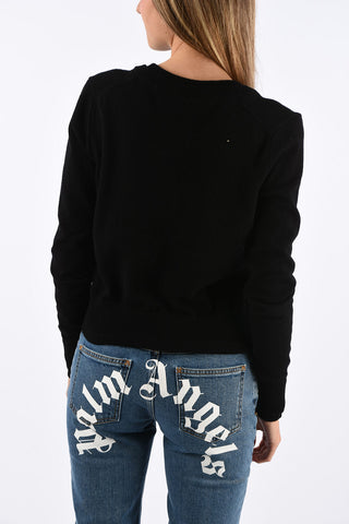 Cashmere V-Neck Crop Sweater