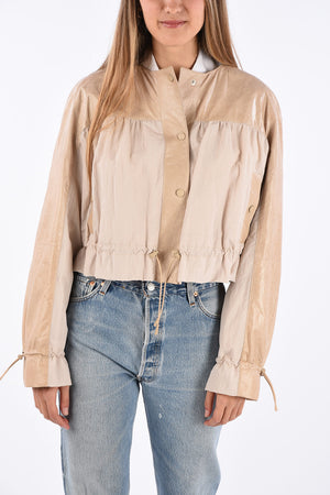 Cropped Jacket with Drawstring