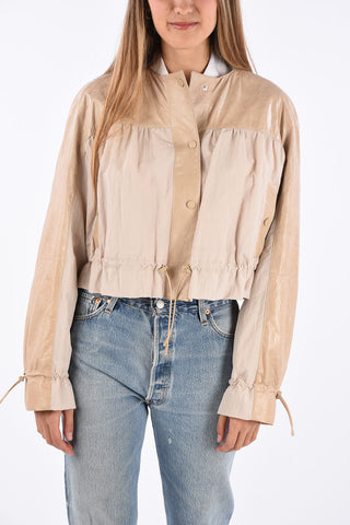Cropped Jacket with Drawstring